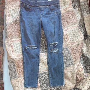 Signature by Levi Strauss Distressed Blue Skinny Jeans